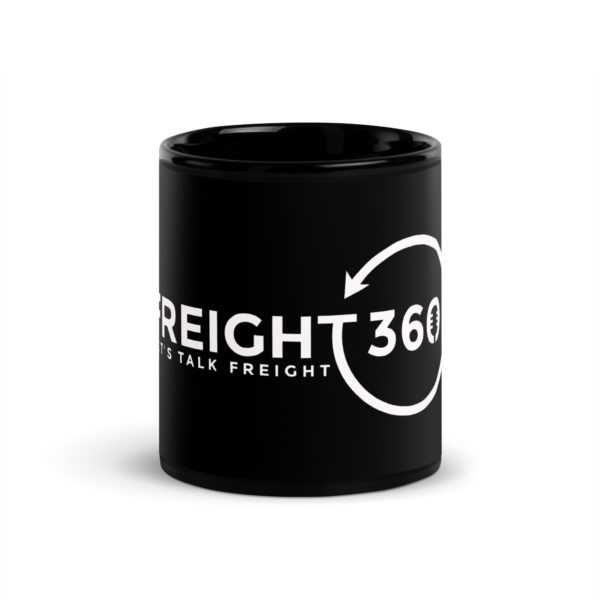 Freight 360 - Black Glossy Mug - Image 3